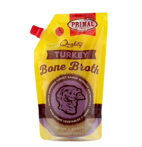 Primal Pet Foods Frozen Turkey Bone Broth For Dogs & Cats, 20-oz 1 Primal Pet Foods Frozen Turkey Bone Broth For Dogs & Cats, 20-oz
