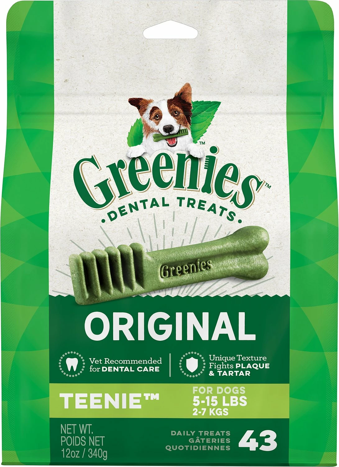 Greenies Original Teenie Dental Dog Treats, 43-count 1 Greenies Original Teenie Dental Dog Treats, 43-count