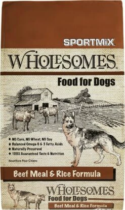 Wholesomes Beef Meal & Rice Formula Dry Dog Food, 40-lb