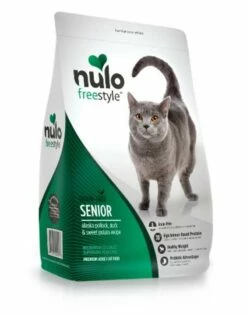 Nulo Cat Freestyle Senior Pollock, Duck, & Sweet Potato Recipe Grain-Free Dry Cat Food, 12-lb