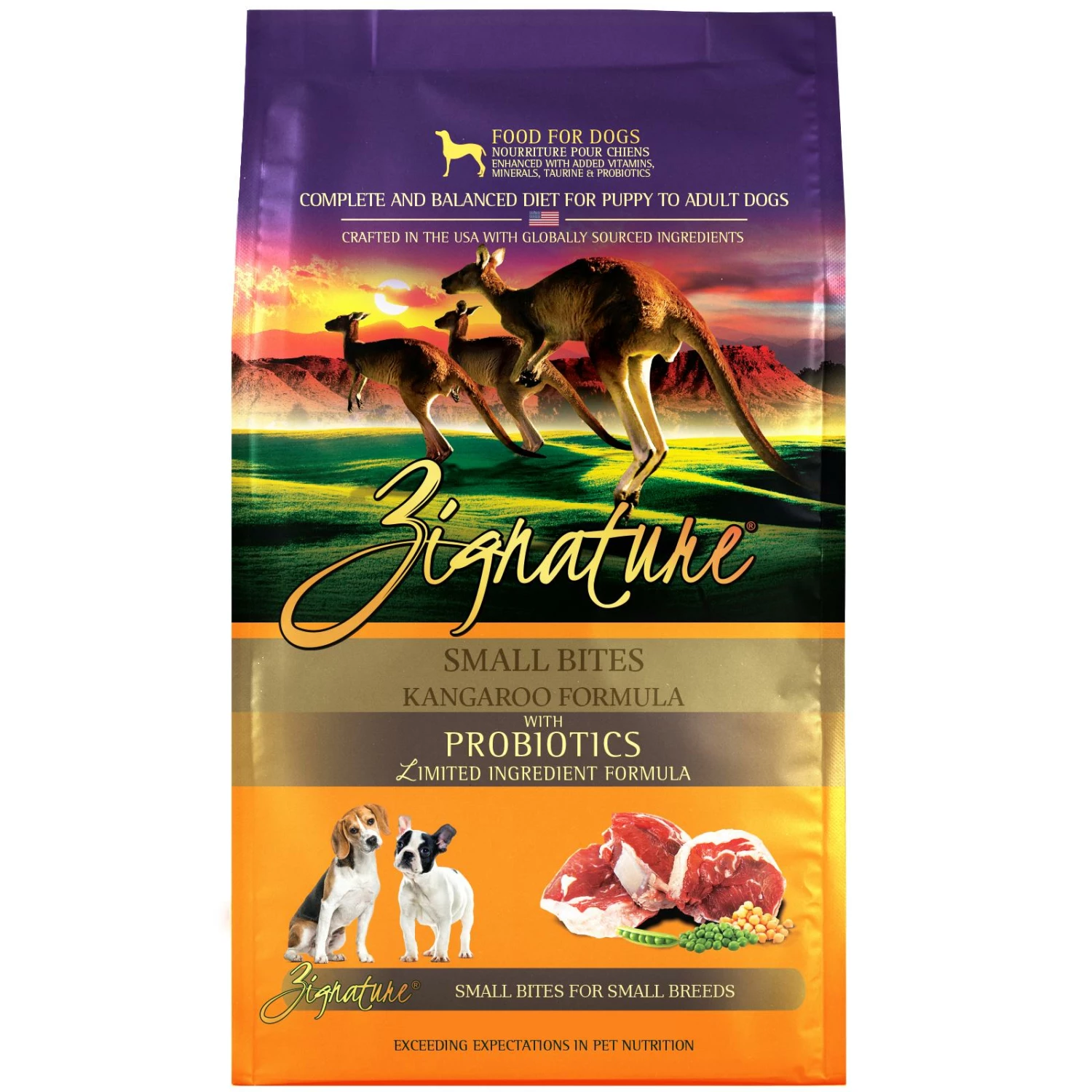 Zignature Small Bites Kangaroo Formula Dry Dog Food, 4-lb 1 Zignature Small Bites Kangaroo Formula Dry Dog Food, 4-lb