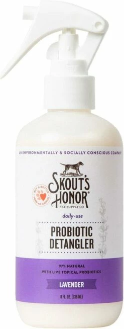 Skout's Honor Probiotic Lavender Pet Detangler, 8-oz