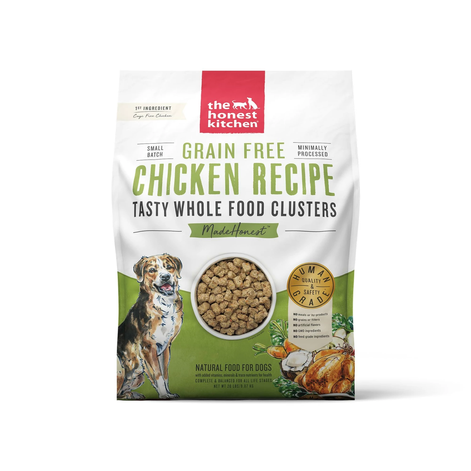 The Honest Kitchen Whole Food Clusters Chicken Grain-Free Dry Dog Food, 20-lb 1 The Honest Kitchen Whole Food Clusters Chicken Grain-Free Dry Dog Food, 20-lb