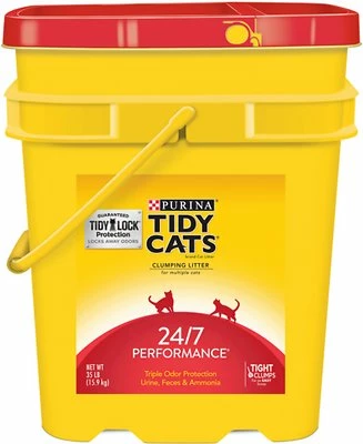 Tidy Cats Scoop 24/7 Performance Continuous Odor Control Cat Litter, 35-lb Pail 1 Tidy Cats Scoop 24/7 Performance Continuous Odor Control Cat Litter, 35-lb Pail