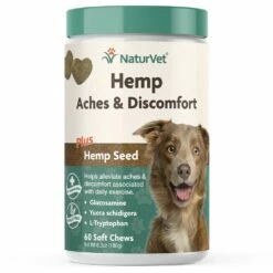 NaturVet H Aches & Discomfort Plus H Seed Soft Chews Dog Supplement, 60-count