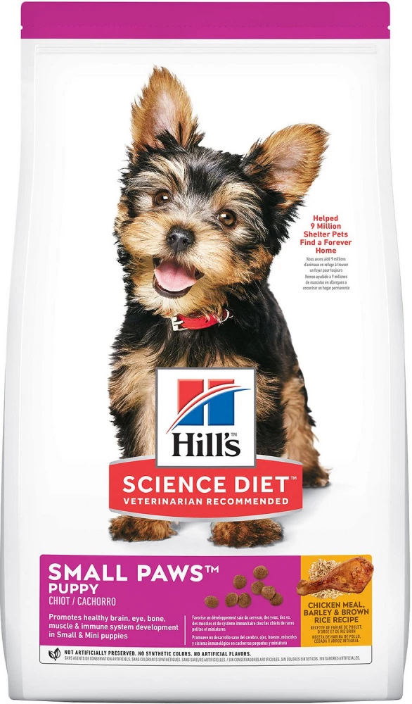 Hill's Science Diet Puppy Small Paws Chicken Meal, Barley & Brown Rice Dry Dog Food, 15.5-lb 1 Hill's Science Diet Puppy Small Paws Chicken Meal, Barley & Brown Rice Dry Dog Food, 15.5-lb