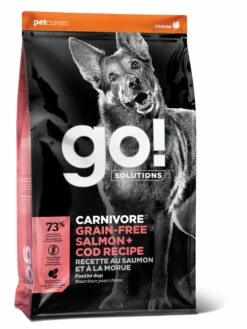 Go! Solutions Carnivore Salmon + Cod Grain-Free Dry Dog Food, 22-lb