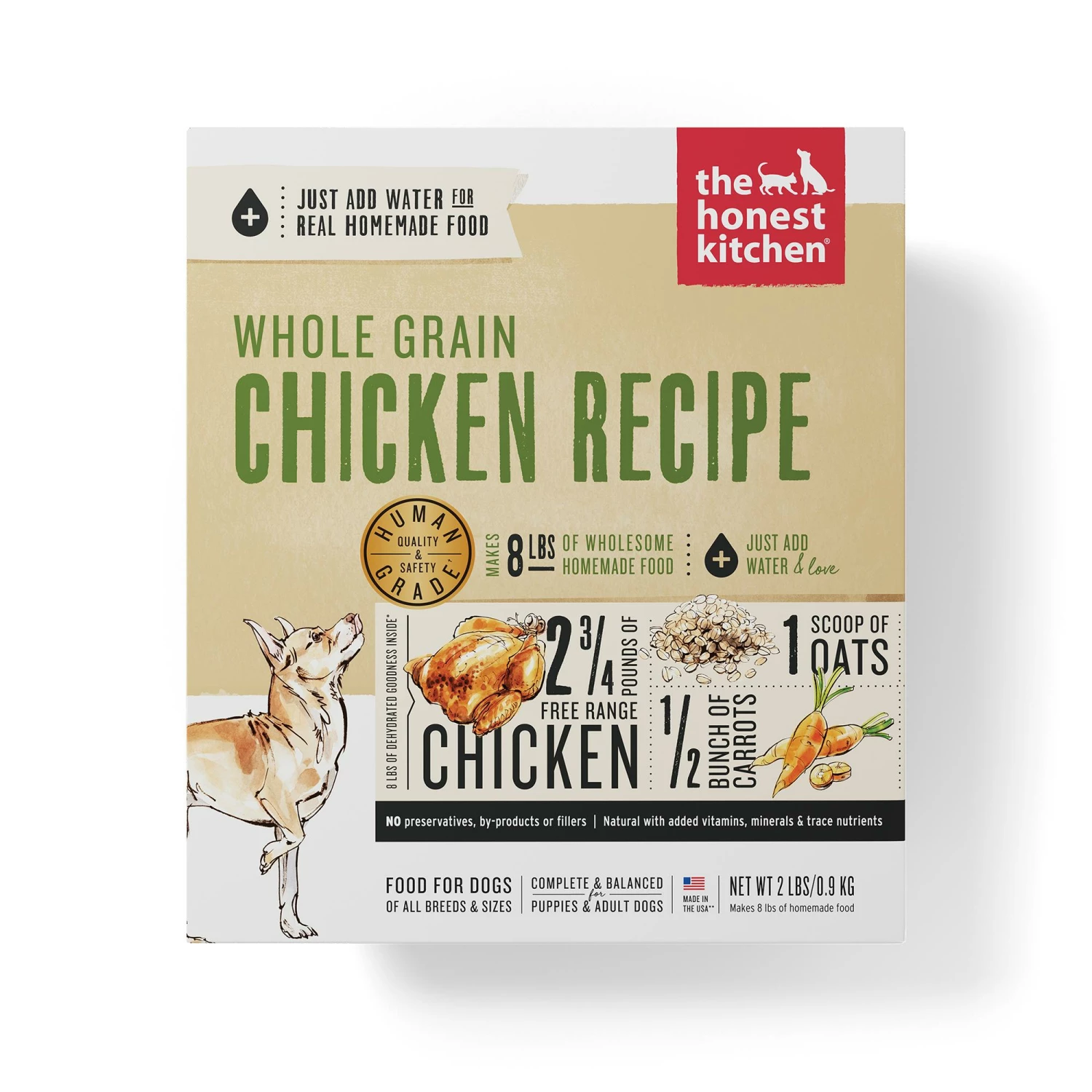 The Honest Kitchen Whole Grain Chicken Recipe Dehydrated Dog Food, 2-lb Box 1 The Honest Kitchen Whole Grain Chicken Recipe Dehydrated Dog Food, 2-lb Box