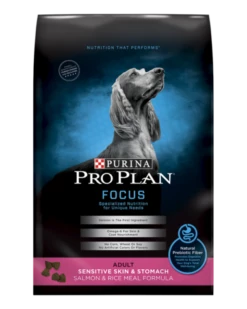 Purina Pro Plan Focus Adult Sensitive Skin & Stomach Salmon & Rice Formula Dry Dog Food, 16-lb