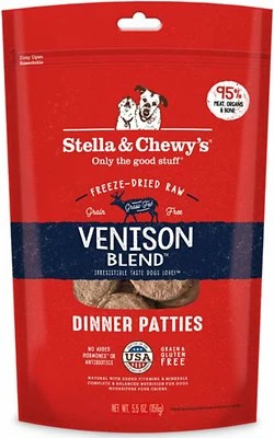 Stella & Chewy's Venison Blend Dinner Patties Grain-Free Freeze-Dried Dog Food, 5.5-oz 1 Stella & Chewy's Venison Blend Dinner Patties Grain-Free Freeze-Dried Dog Food, 5.5-oz