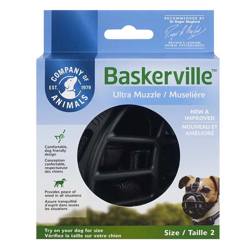 Baskerville Ultra Dog Muzzle, Black, 1 1 Baskerville Ultra Dog Muzzle, Black, 1