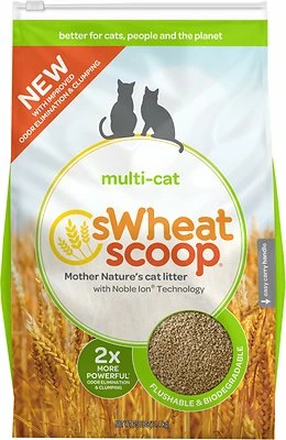 SWheat Scoop Multi-Cat Natural Wheat Cat Litter, 25-lb 1 SWheat Scoop Multi-Cat Natural Wheat Cat Litter, 25-lb
