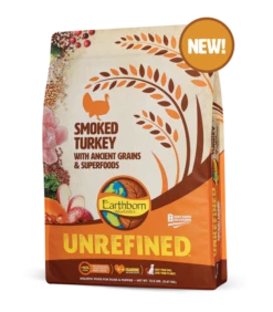Earthborn Unrefined Dry Dog Food With Ancient Grains & Superfoods, Smoked Turkey, 4-lb