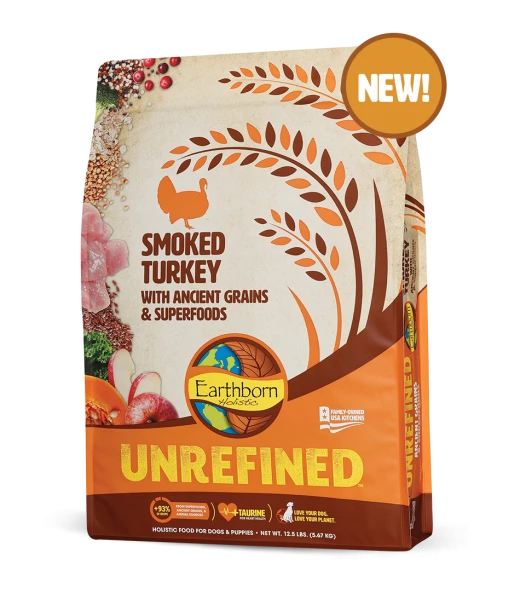 Earthborn Unrefined Dry Dog Food With Ancient Grains & Superfoods, Smoked Turkey, 4-lb 1 Earthborn Unrefined Dry Dog Food With Ancient Grains & Superfoods, Smoked Turkey, 4-lb