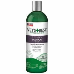 Vet's Best Plant Based Formula Flea & Tick Cat Shampoo, 12-oz Bottle