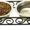 Ethical Pet Mediterranean Double Diner Elevated Pet Bowl, Small