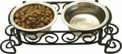 Ethical Pet Mediterranean Double Diner Elevated Pet Bowl, Small