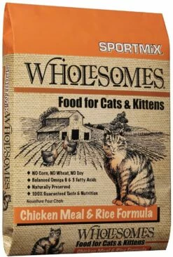 Wholesomes Chicken Meal & Rice Formula Adult Dry Cat Food, 15-lb