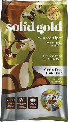 Solid Gold Winged Tiger With Quail & Pumpkin Grain-Free Adult Dry Cat Food, 3-lb 1 Solid Gold Winged Tiger With Quail & Pumpkin Grain-Free Adult Dry Cat Food, 3-lb