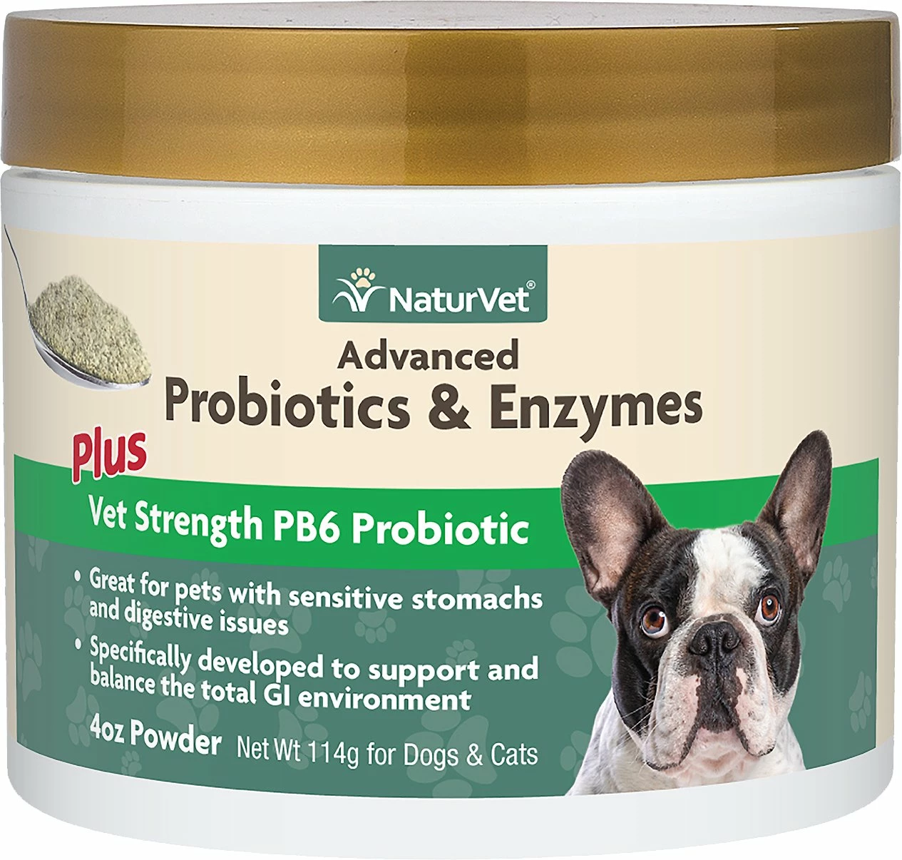 NaturVet Advanced Probiotics & Enzymes Plus Vet Strength PB6 Probiotic Cat & Dog Powder, 4-oz 1 NaturVet Advanced Probiotics & Enzymes Plus Vet Strength PB6 Probiotic Cat & Dog Powder, 4-oz