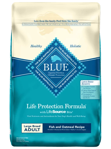 Blue Buffalo Life Protection Formula Large Breed Adult Fish & Oatmeal Recipe Dry Dog Food, 30-lb 1 Blue Buffalo Life Protection Formula Large Breed Adult Fish & Oatmeal Recipe Dry Dog Food, 30-lb