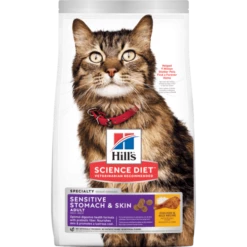 Hill's Science Diet Adult Sensitive Stomach & Skin Dry Cat Food, 15.5-lb