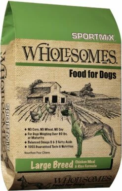 Wholesomes Large Breed With Chicken Meal & Rice Formula Adult Dry Dog Food, 40-lb