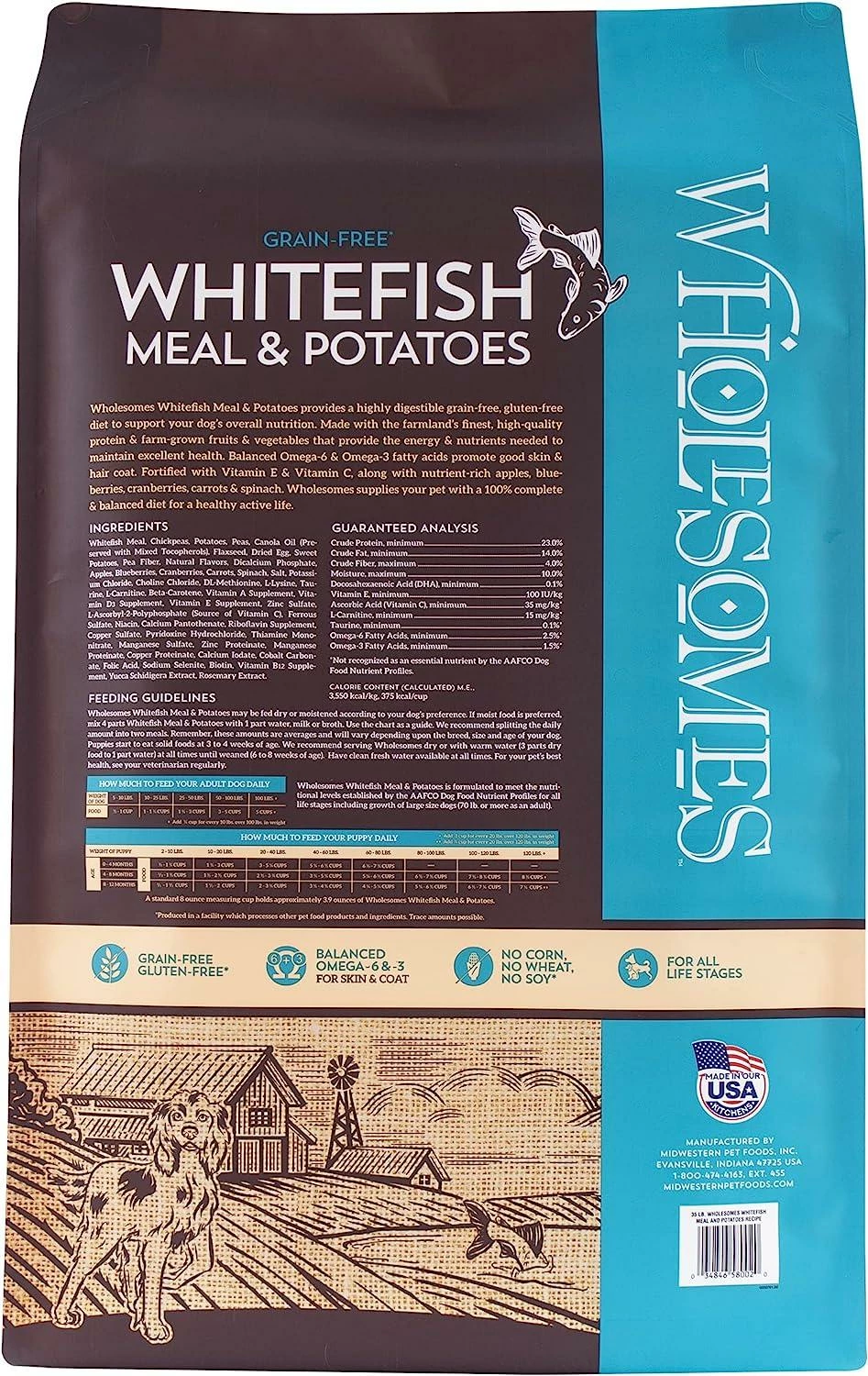Wholesomes Whitefish Meal & Potatoes Formula Grain-Free Dry Dog Food, 35-lb 2 Wholesomes Whitefish Meal & Potatoes Formula Grain-Free Dry Dog Food, 35-lb - Image 2