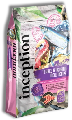 Inception Turkey & Herring Meal Recipe Dry Cat Food, 4-lb