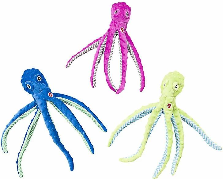 Ethical Pet Skinneeez Extreme Octopus Dog Toy, Color Varies, 16-in 1 Ethical Pet Skinneeez Extreme Octopus Dog Toy, Color Varies, 16-in