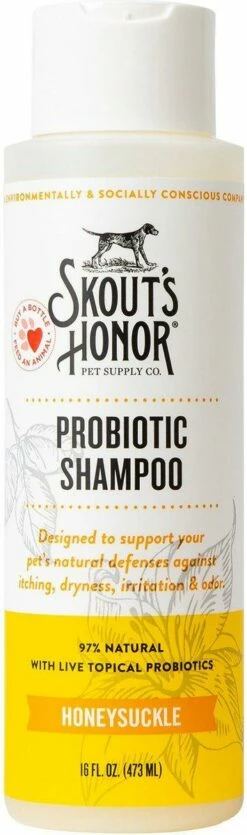 Skout's Honor Probiotic Honeysuckle Pet Shampoo, 16-oz
