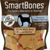 SmartBones Small Peanut Butter Chew Bones Dog Treats, 6 Pack