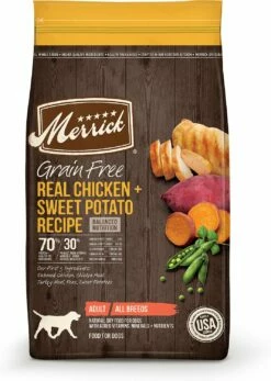 Merrick Grain-Free Real Chicken + Sweet Potato Recipe Dry Dog Food, 22-lb
