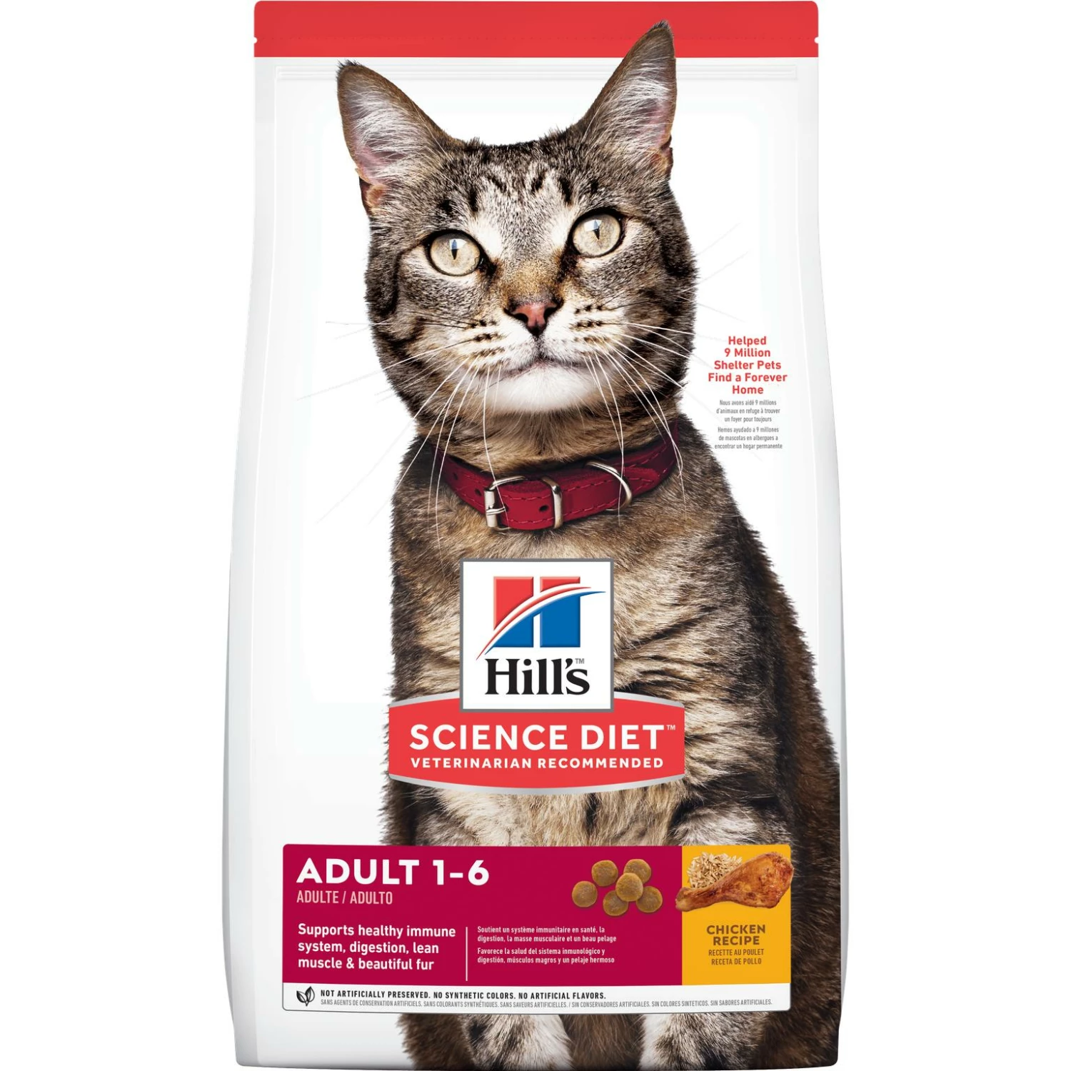 Hill's Science Diet Adult 1-6 Chicken Recipe Dry Cat Food, 4-lb 1 Hill's Science Diet Adult 1-6 Chicken Recipe Dry Cat Food, 4-lb