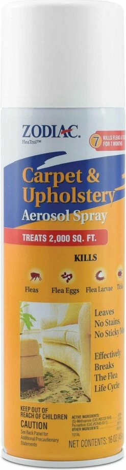 Zodiac Carpet & Upholstery Flea & Tick Aerosol Spray, 16-oz