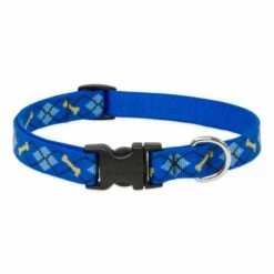 Lupine Pet Original Designs Adjustable Dog Collar, Dapper Dog, 3/4-in X 9-14-in