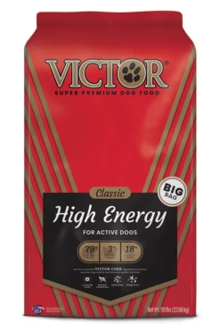 Victor High Energy Formula Dry Dog Food, 40-lb