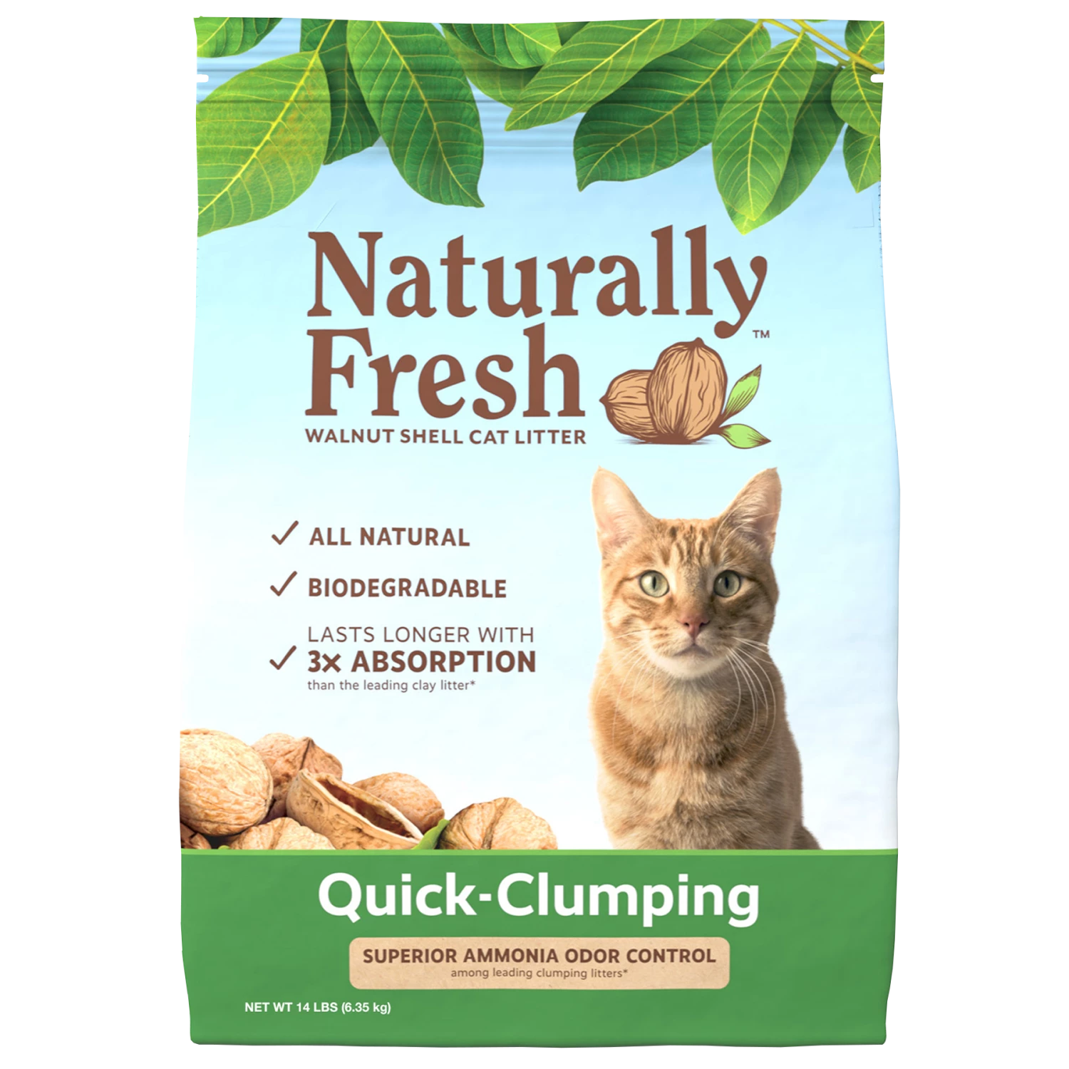 Naturally Fresh Walnut-Based Quick-Clumping Cat Litter, 14-lb 1 Naturally Fresh Walnut-Based Quick-Clumping Cat Litter, 14-lb