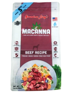 Grandma Lucy's Macanna Beef Freeze-Dried Grain-Free Dog Food, 1-lb