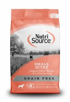 NutriSource Grain Free Small Bites Seafood Select Dry Dog Food, 5-lb