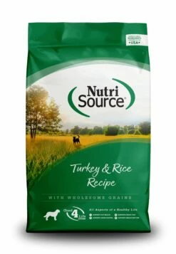 NutriSource Turkey & Rice Recipe With Wholesome Grains Dry Dog Food, 5-lb