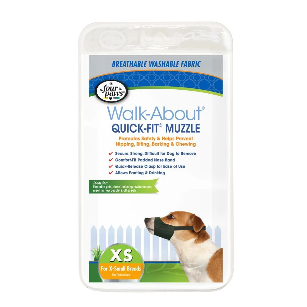 Four Paws Walk-About Quick-Fit Dog Muzzle, X-Small 1 Four Paws Walk-About Quick-Fit Dog Muzzle, X-Small